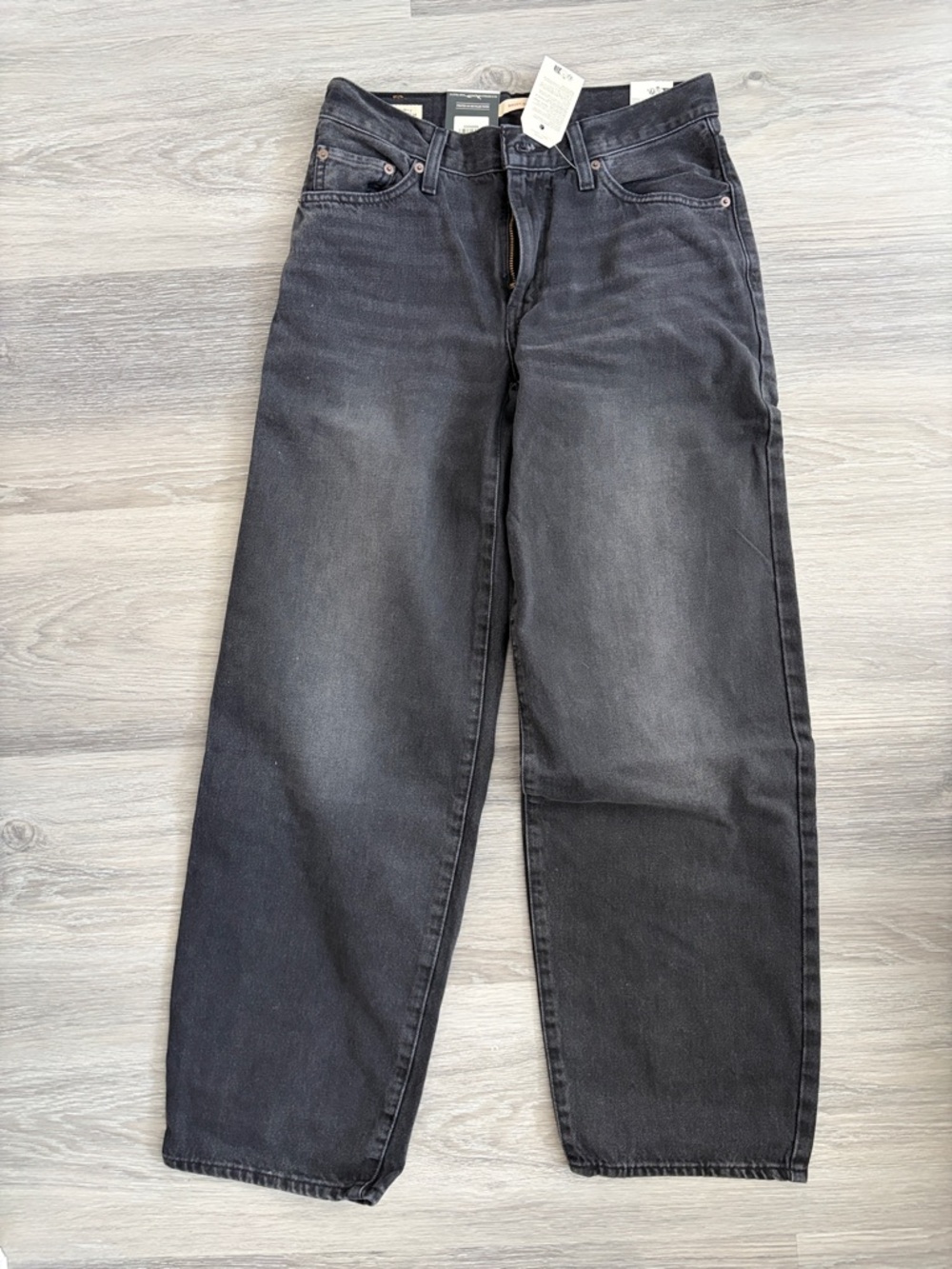 Levi's Black Washed Baggy Dad Jeans